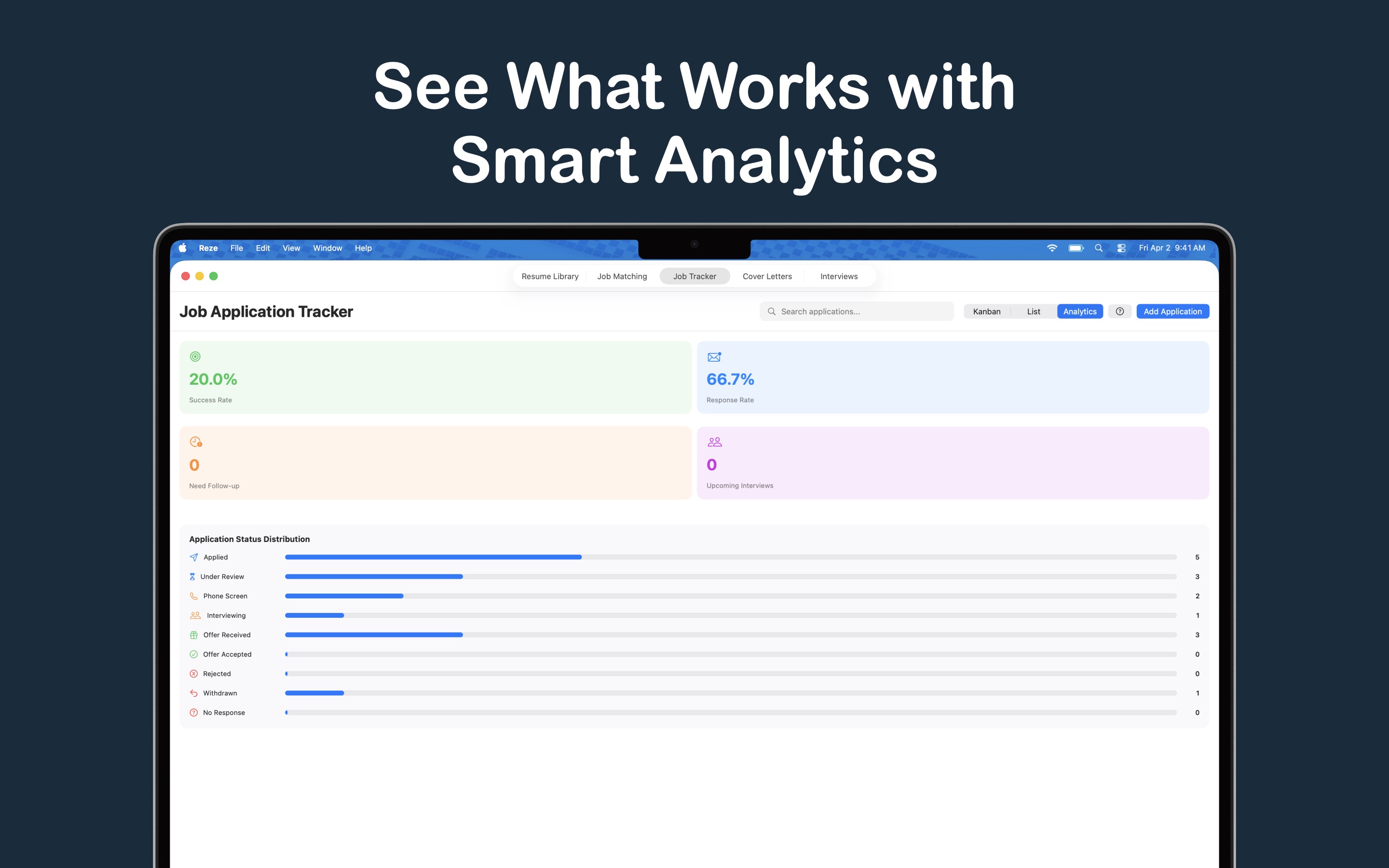 Reze screenshot 4 – AI cover letter generation