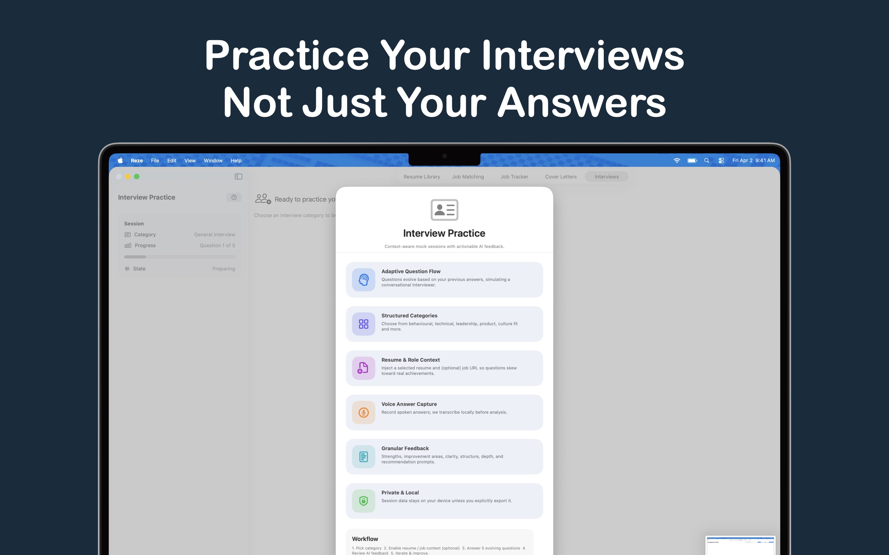 Reze screenshot 6 – preferences and settings